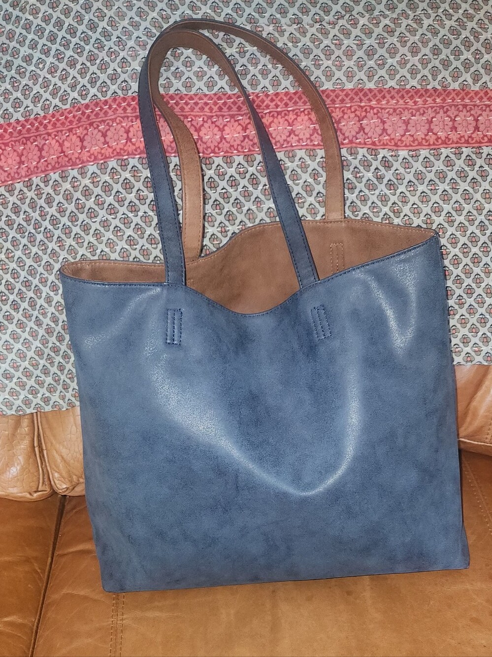 Vegan Leather Reservible Tote